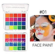 Cenuakty Body Face Paint Cosplay Makeup Palette, Professional Face Painting Oil Kit for Kids Adults, Special Effects Paints Palette